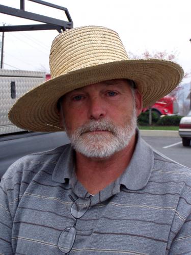 Dad in Amish hat
